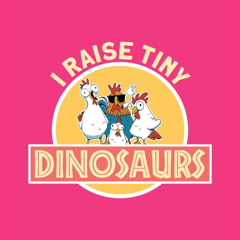 I raise tiny Dino Hühner Hahn Bauer Dinosaurier