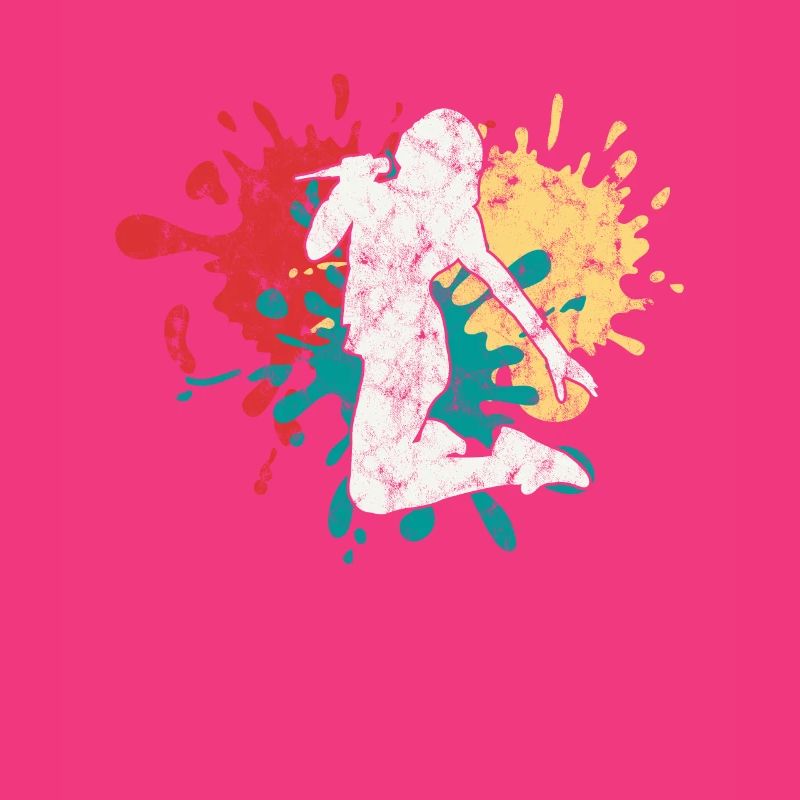 Silhouette de chanteuse chanteuse