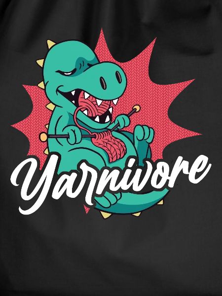 Knitting Knitter Pun Dinosaur