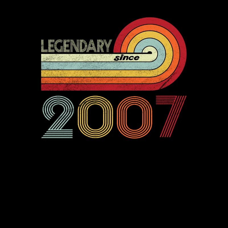 2007 Birthday Legendary since Vintage Rainbow