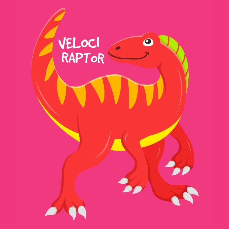 Red Velociraptor Dinosaur