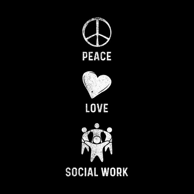 Peace Love Socialwork Social Worker