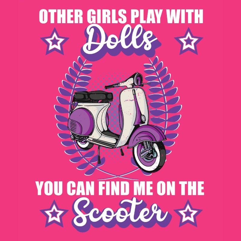 Roller Rollerfahrerin Moped Mädchen Geschenk