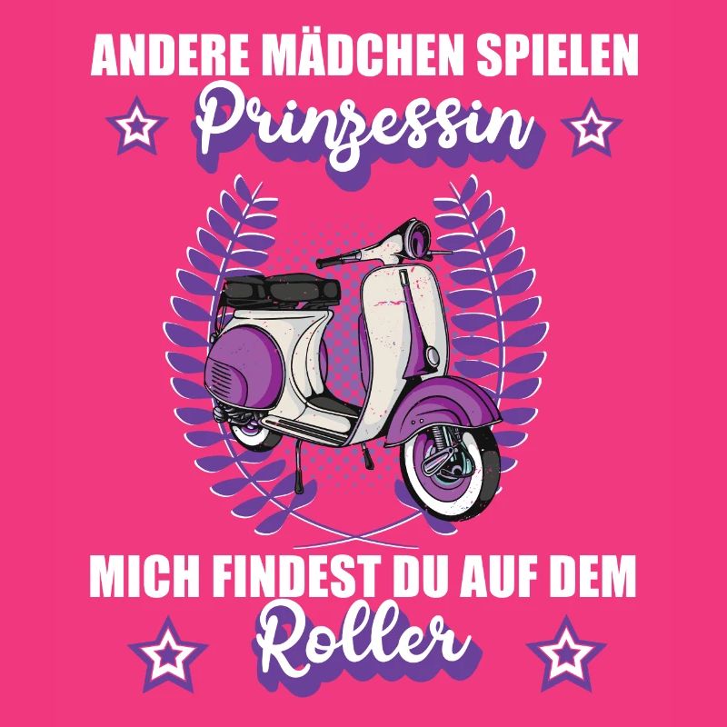Roller Moped Rollerfahrerin Mädchen Geschenk
