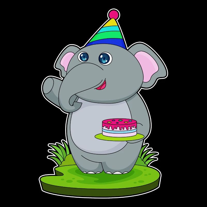 Elephant Party Hat Cake