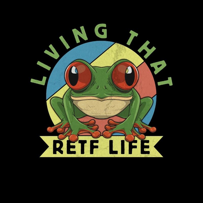 Red-eyed frog design for a frog hunter