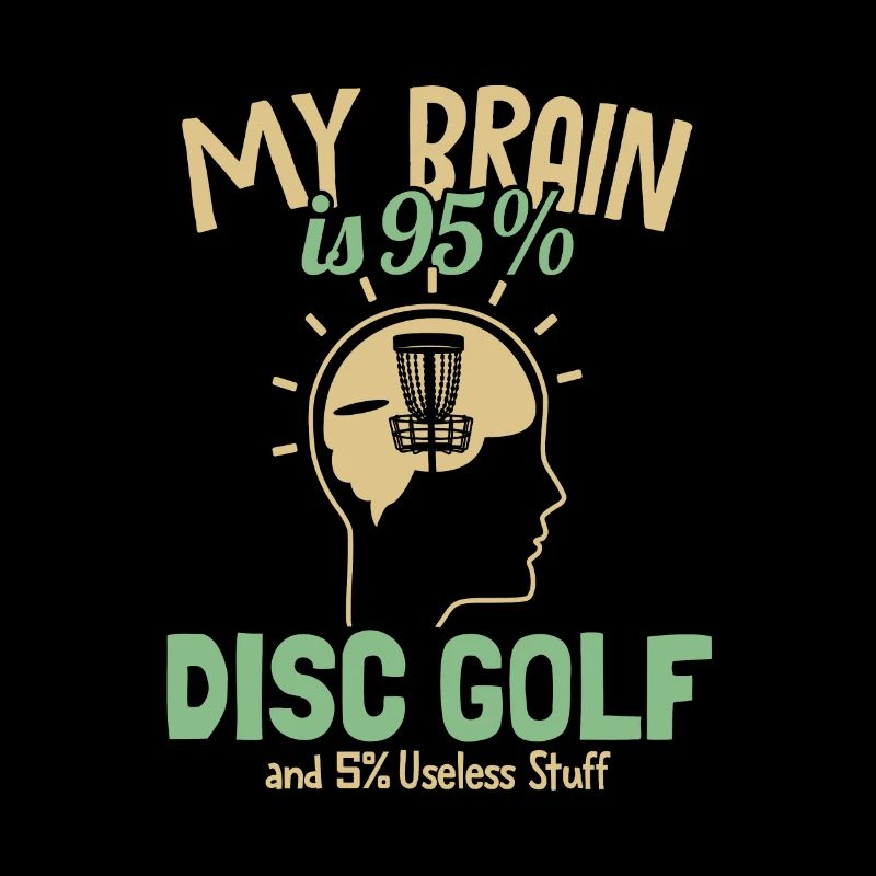 My Brain is 95% Disc Golf Basket Disc Disc