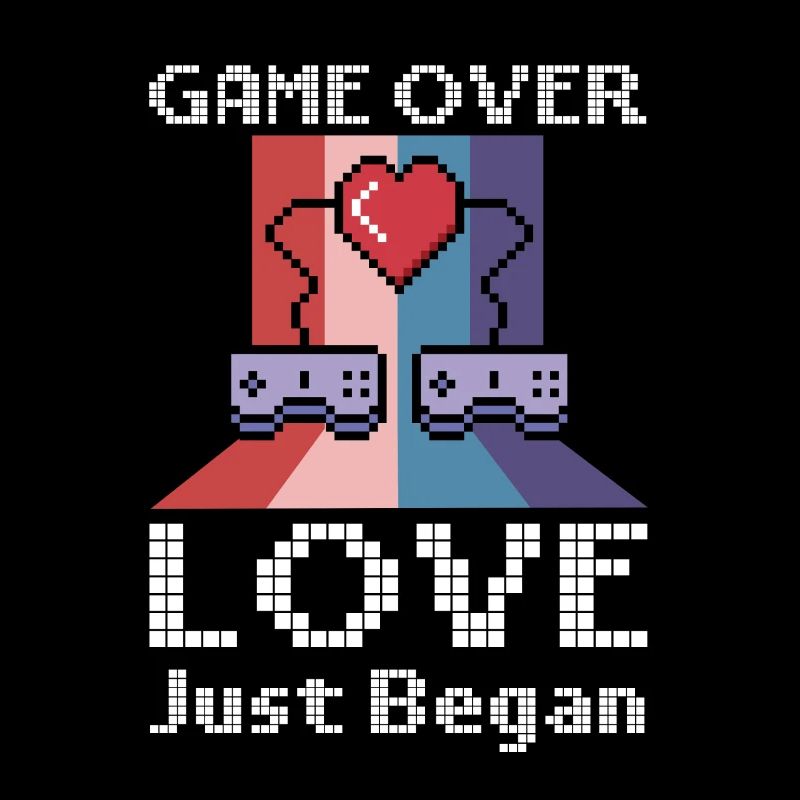 Valentine's Day Gamer Playing Video Game Couples