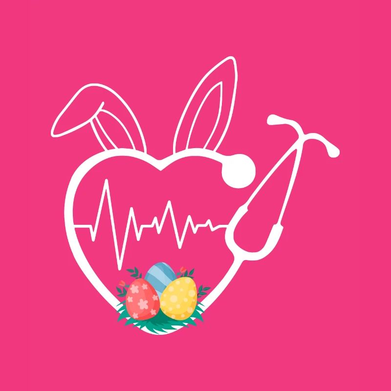 Stethoskop Ostern Krankenschwester Leben Eier Krankenschwester Ostern