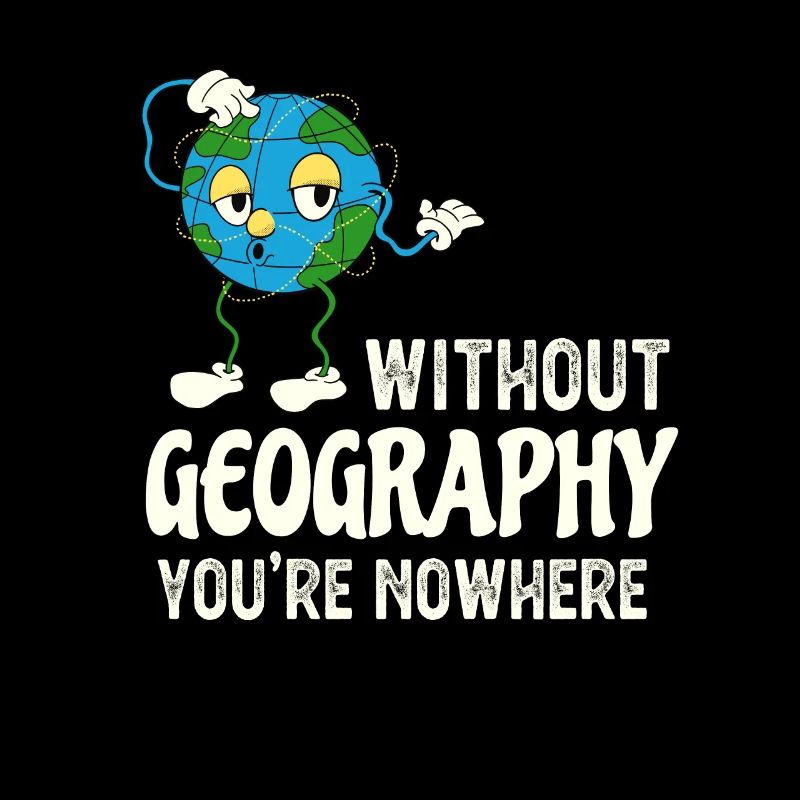 Drôle de professeur de géographie Citation Cartoon Globe