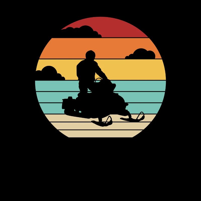 Retro Snowmobile Snow Motorcycle Snowmobile