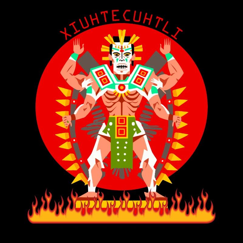 Ancient Aztec Deity Xiuhtecuhtli Aztec Mythology