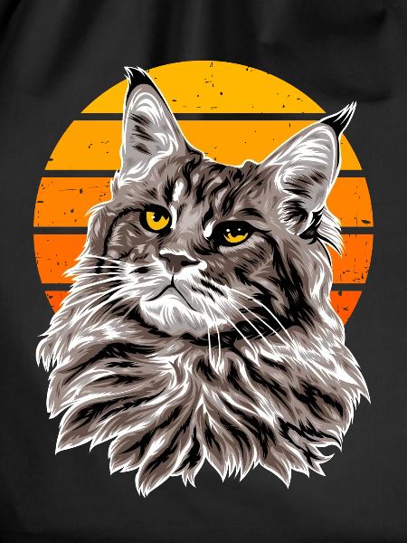 Cat Retro Sunset Holiday