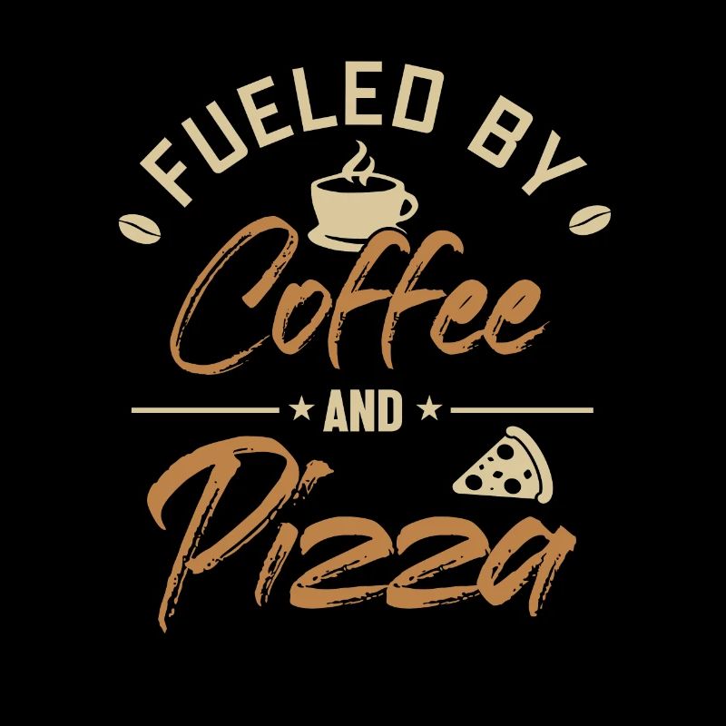 Fueled by Coffee and Pizza Pizza Tray Pizza Oven