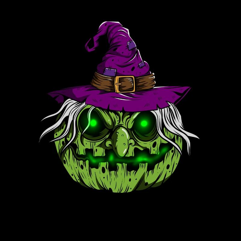 Witches Pumpkin Glowing Skeleton Halloween