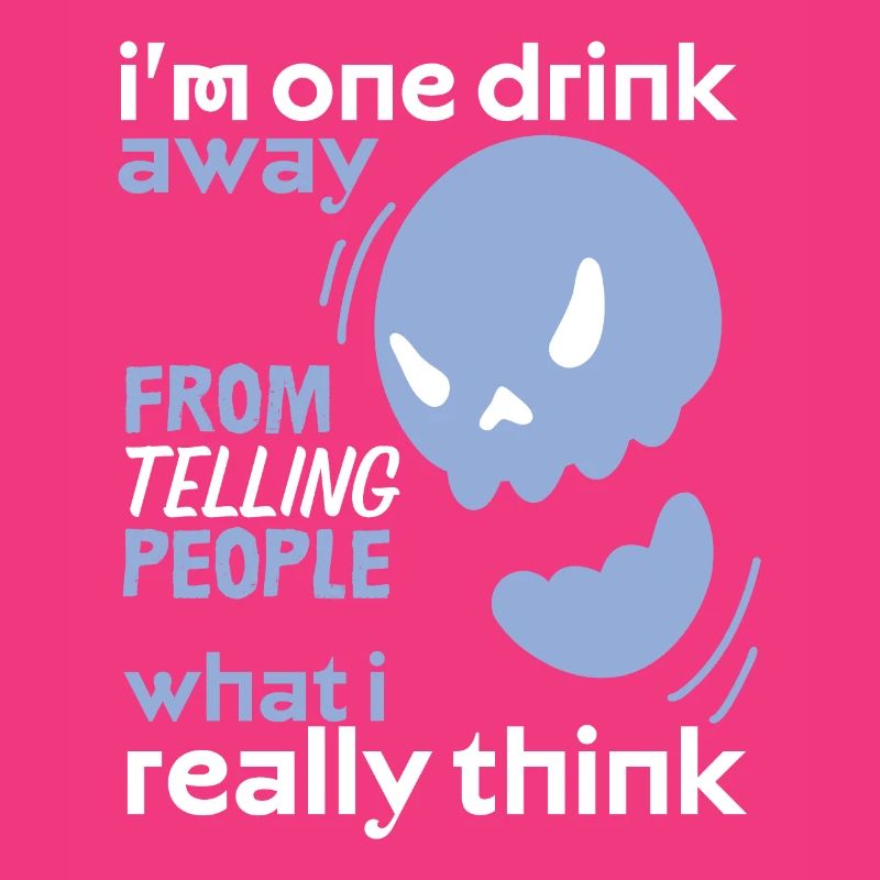 Comic Totenkopf Skull lustiger Spruch, Trinkspruch