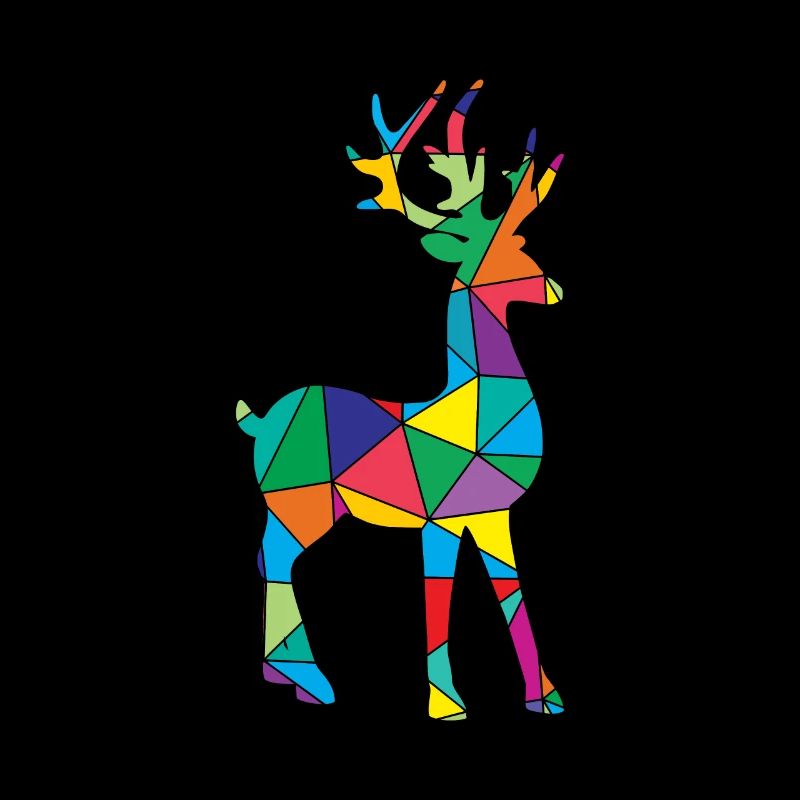 Low Poly Deer Géométrie Polygone Cerf