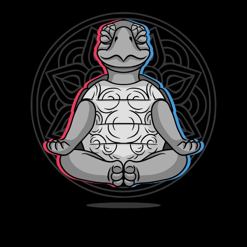 Namaste Turtle Lotus Meditation Turtle
