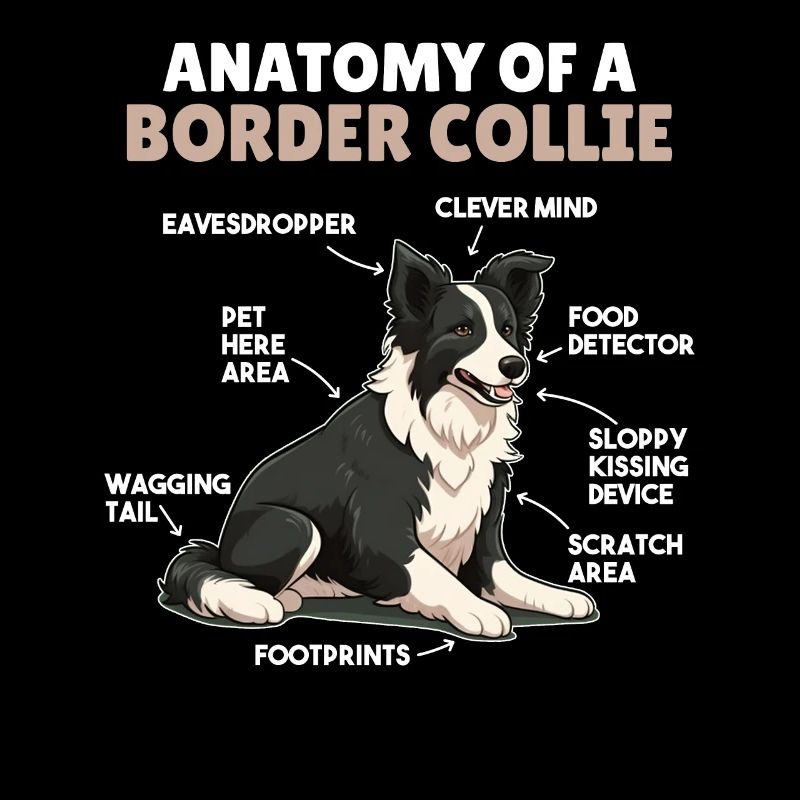 Hunde Erklärung Anatomy eines Border Collie