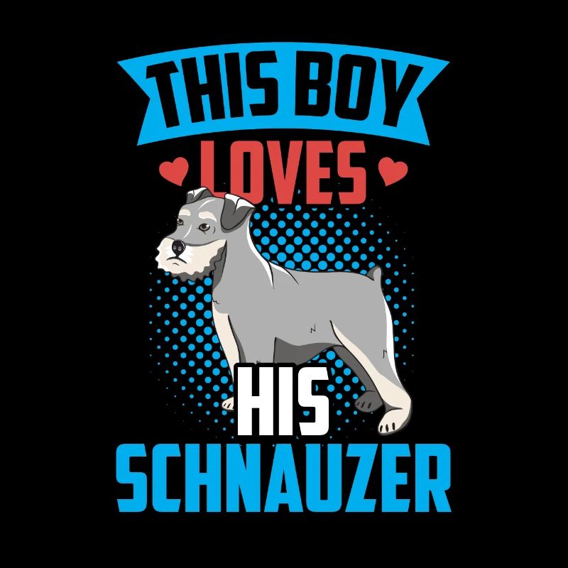 Ce garçon aime ses Schnauzer Schnauzers