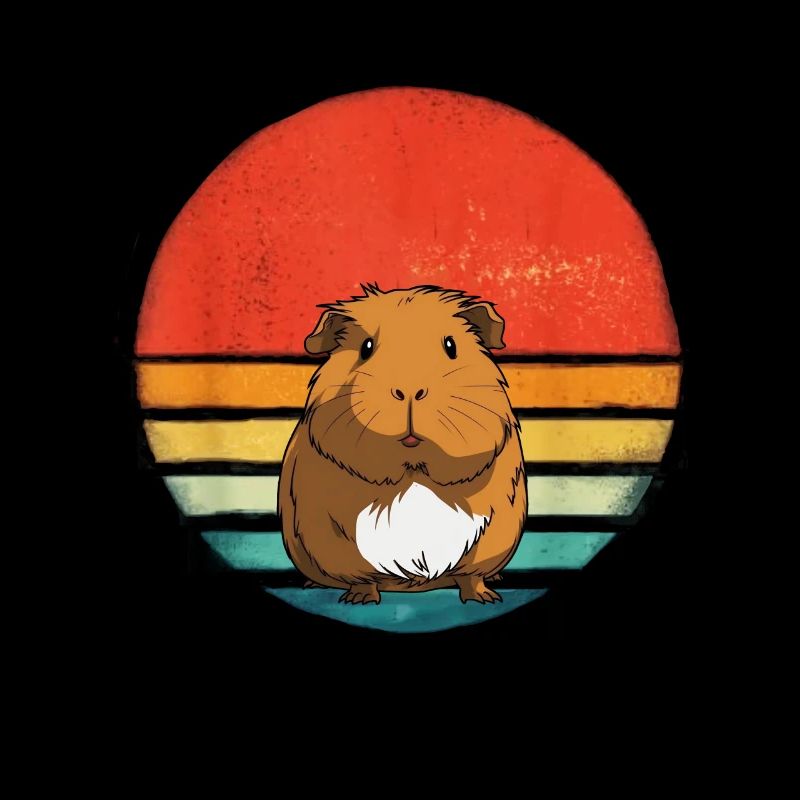 Cochon d’Inde Retro Animal de compagnie amoureux