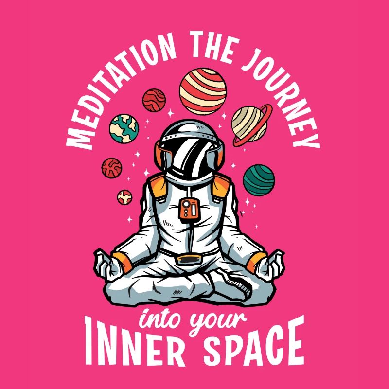 Space Mushroom Meditating Solar System Science Fan