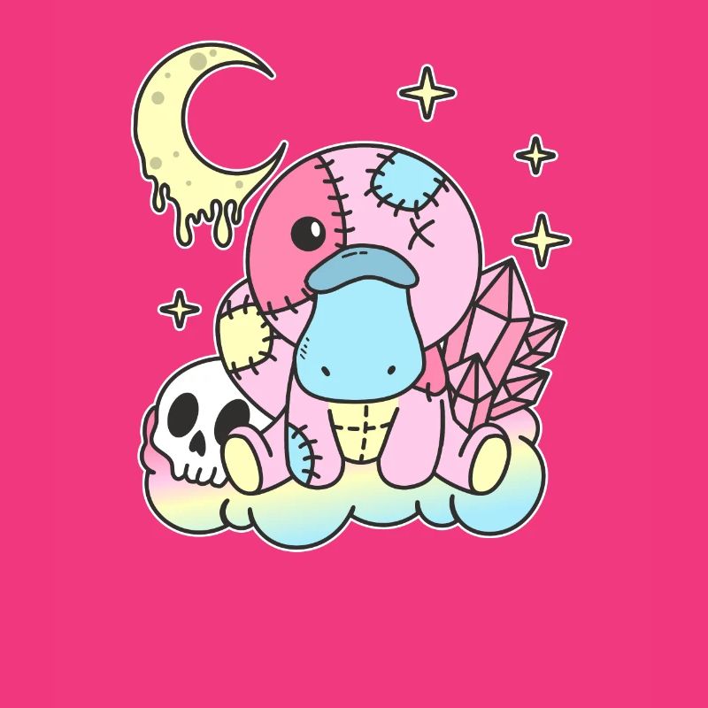 Kawaii Platypus Sloth Pastel Gothic