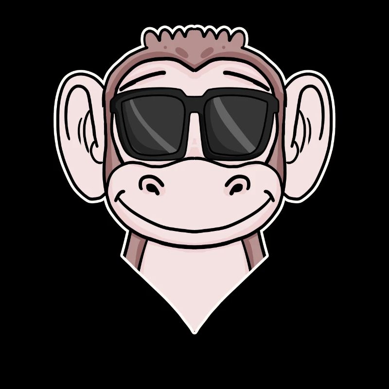 cooler Affe mit Sonnenbrille