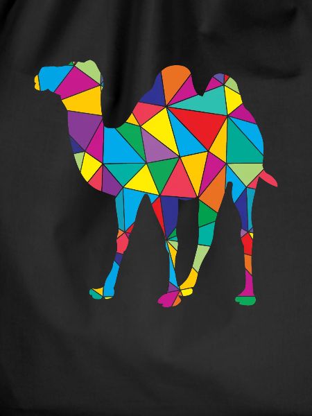 Camel Polygon Desert Art