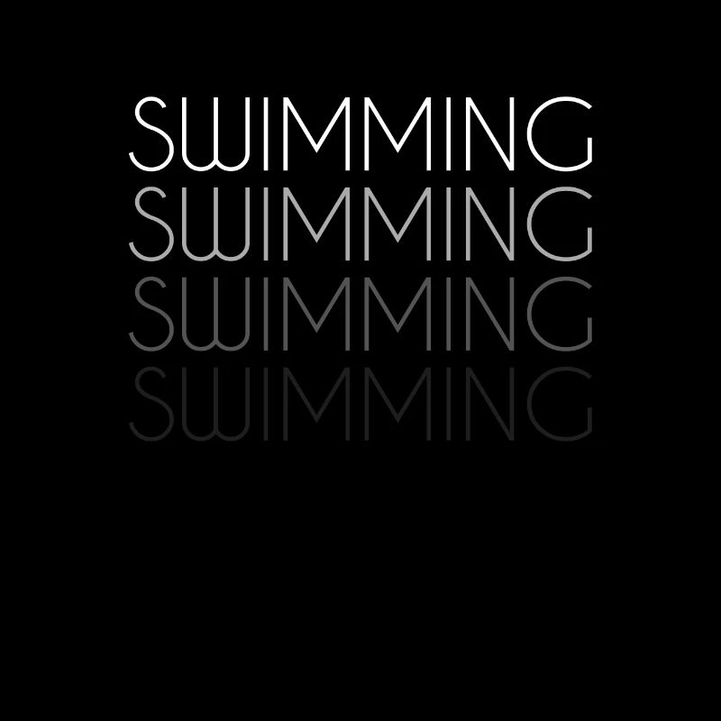 Schwimmen Schriftzug