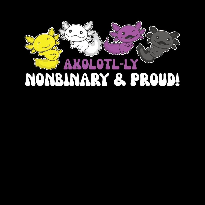 Nonbinary Axolotl Flag Pride LGBTQ Cute Axolotls