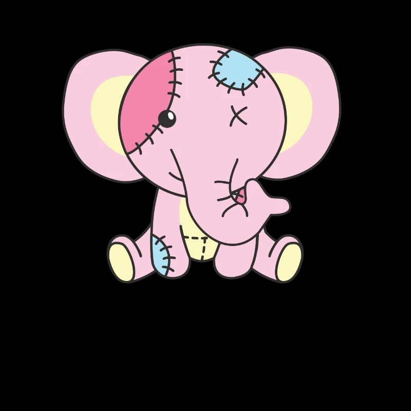 Kawaii Gothic Elefant Pastellfarben Gothic Goth