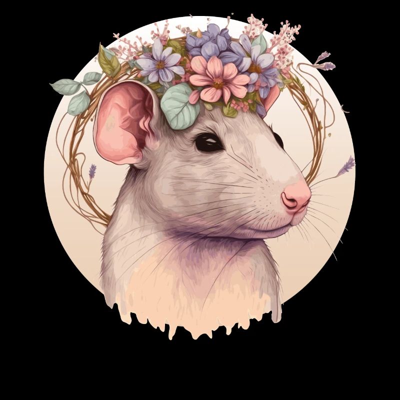 Mignon Pet Rat Mouse Flower Crown Floral Boho Aesthe