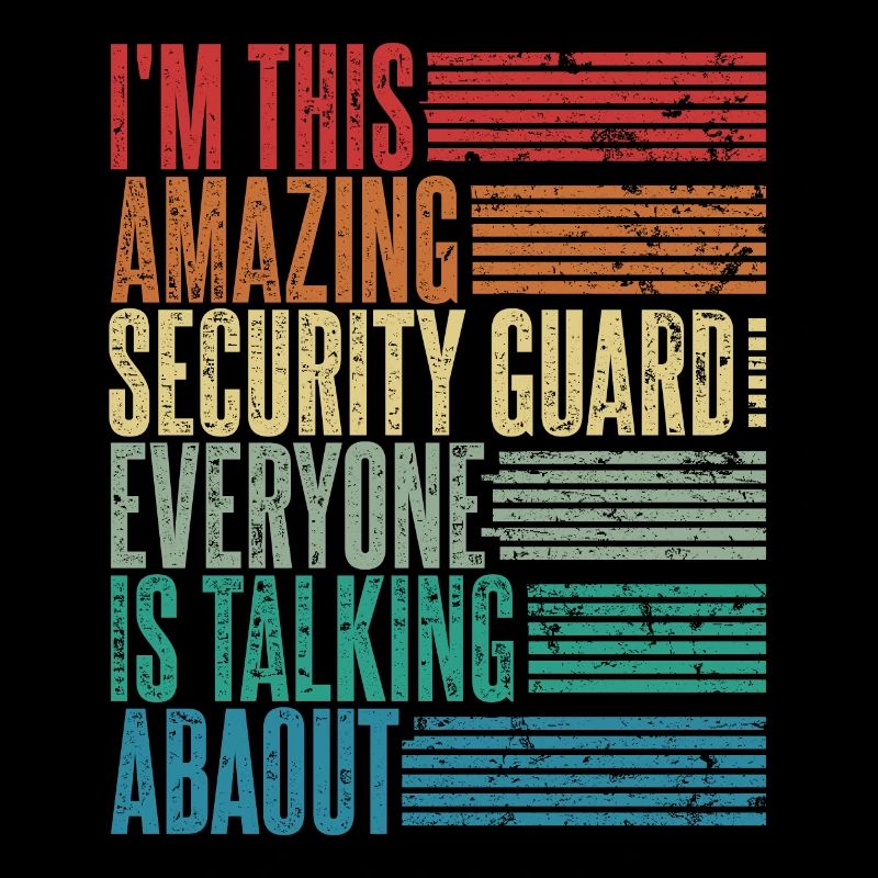 Vintage Security Guard Gift Retro