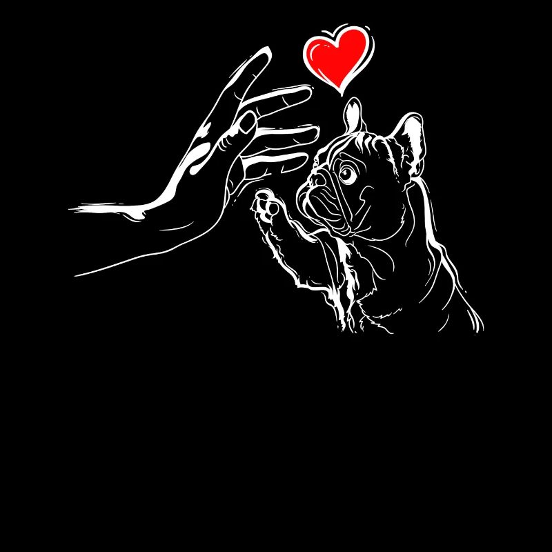 Frenchie Liebe Hund High Five