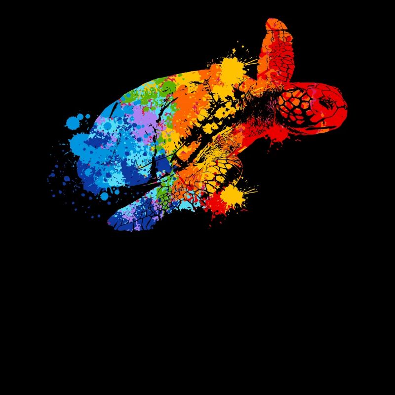 Turtle Splash Art Animal Lover