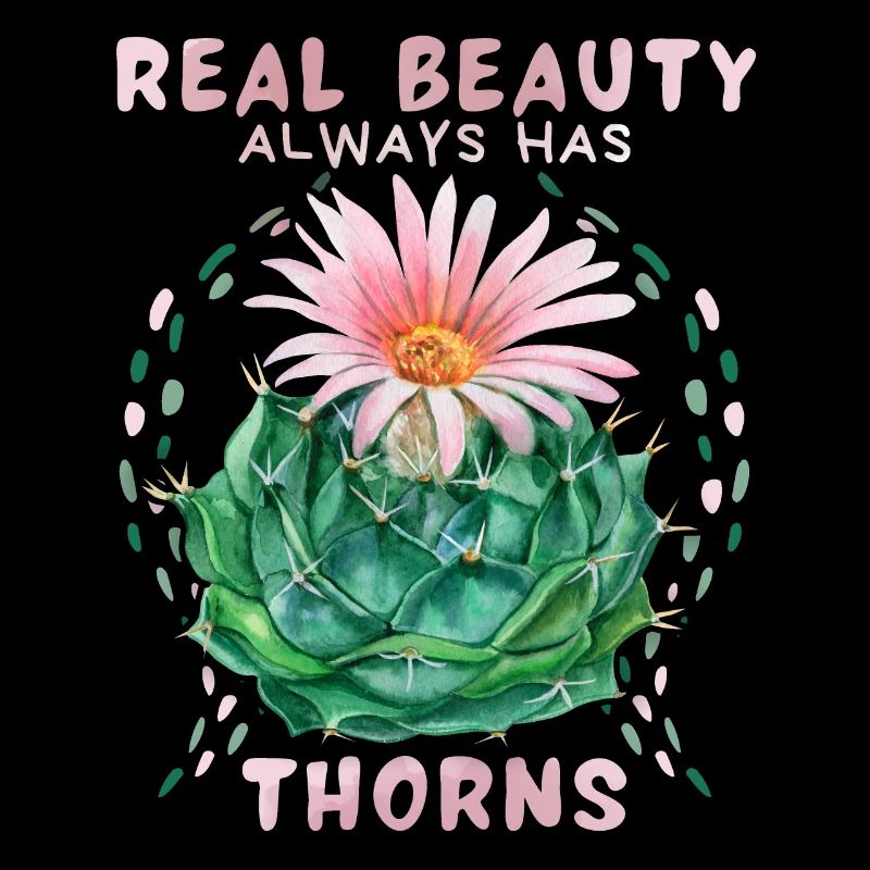 Cactus cactus, funny saying with cactus flower