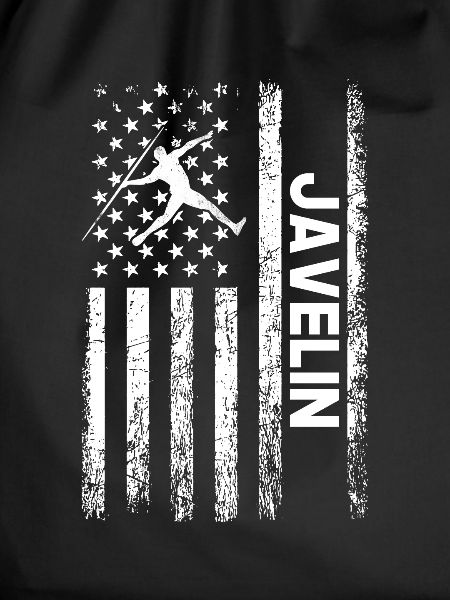 Javelin throwing American flag