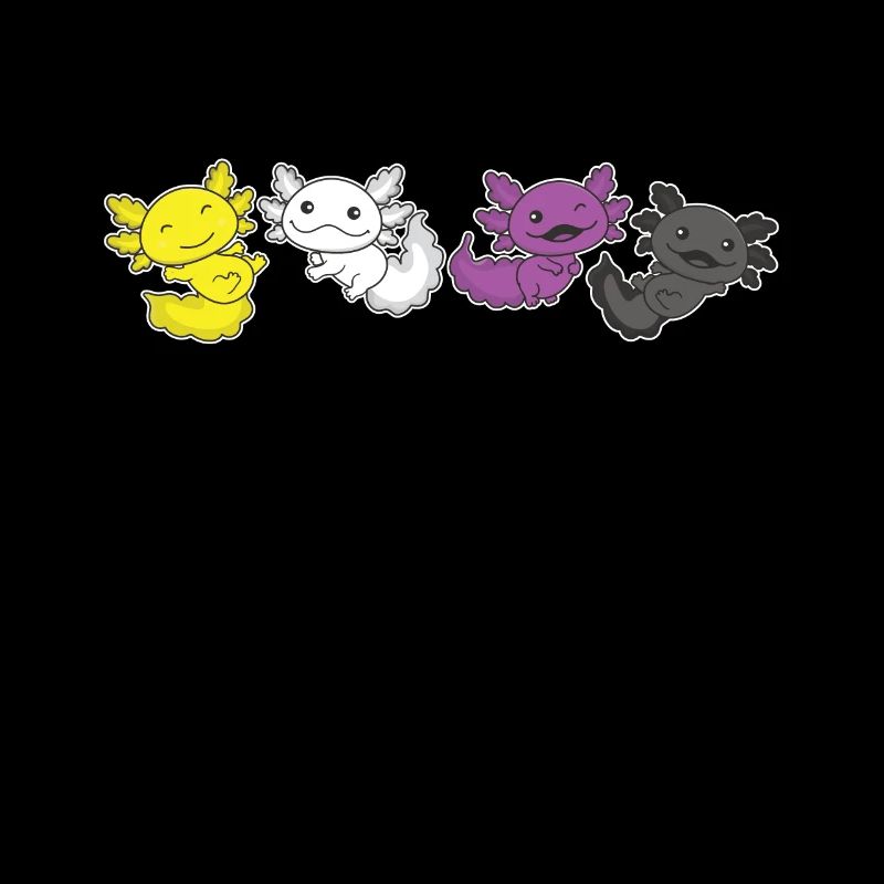 Nonbinary Axolotl Flag Pride LGBTQ Cute Axolotls