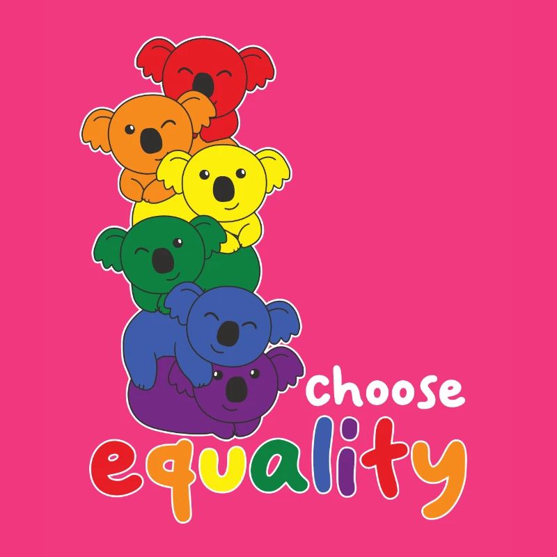 Rainbow Flag Pride LGBTQ Mignon Koala Stack