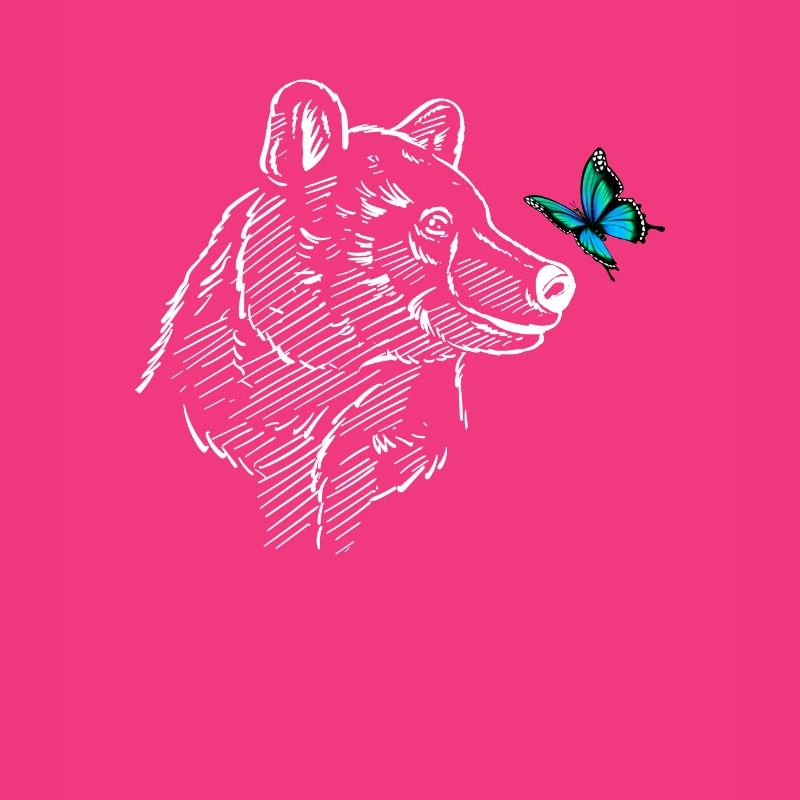 Eisbär mit Schmetterling
