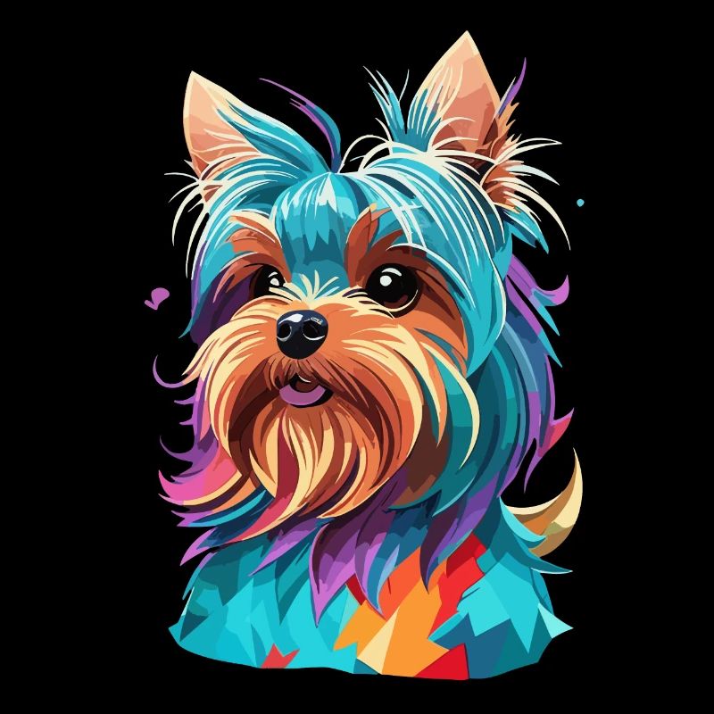 Der Yorkshire Terrier Polygon Hund Kunst Hunde