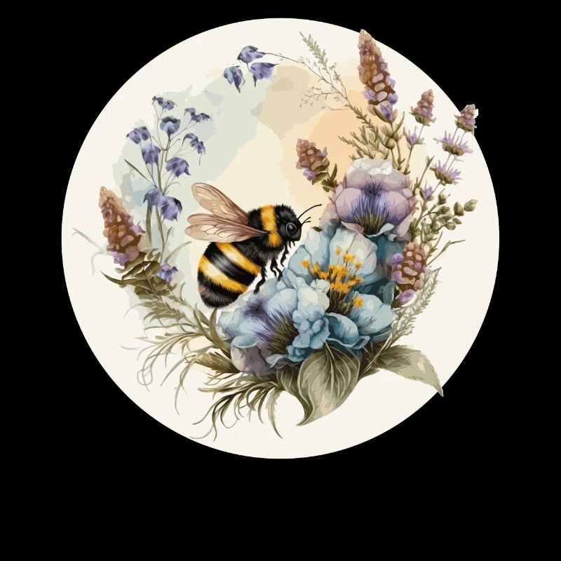 Mignon Cottagecore Botanic Wildflower Bumblebee Wate