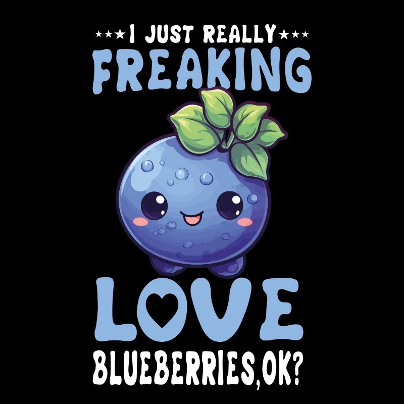 Blaubeere Kawaii