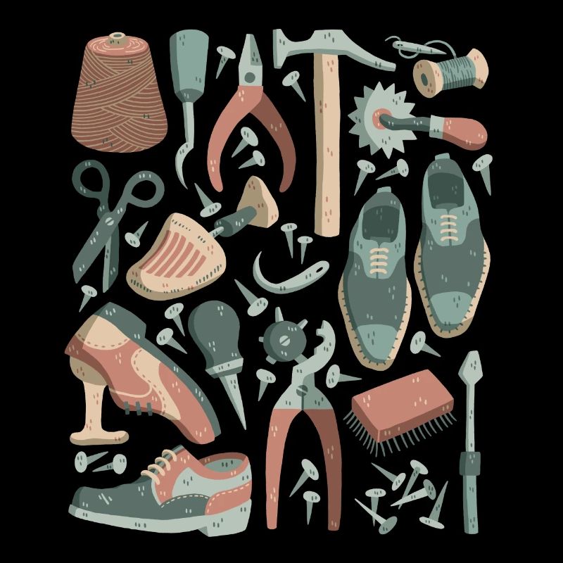 Cobbler, shoemaker - lasts, tools