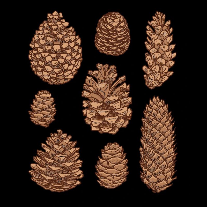 Cones pine cones pine cones spruce cones