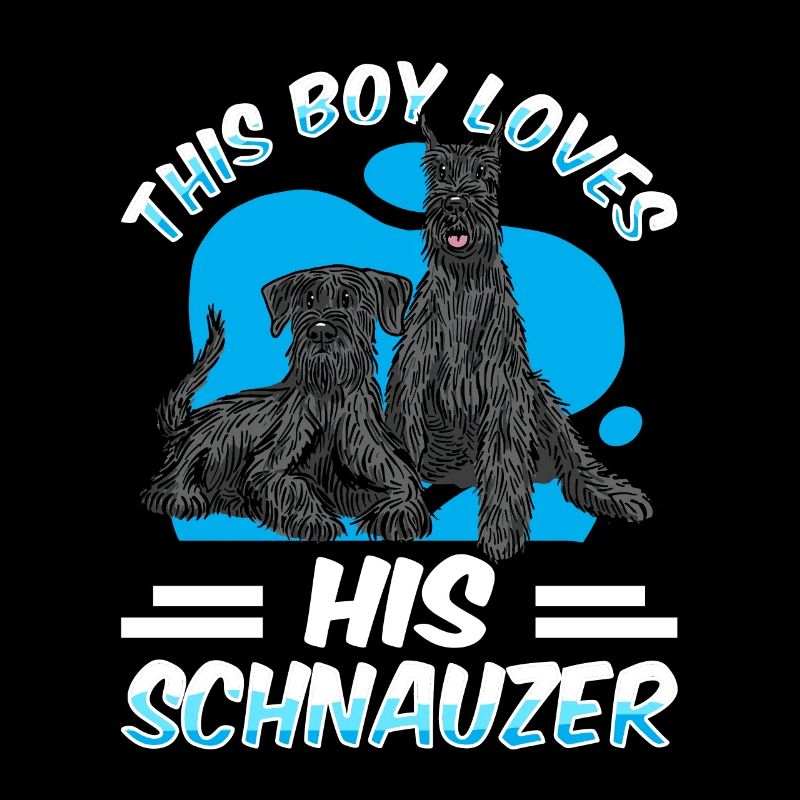 Ce garçon aime ses Schnauzer Schnauzers