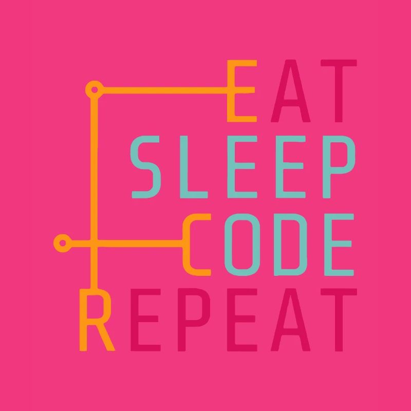 Répétition de code Eat Sleep - Coder Developer Computer
