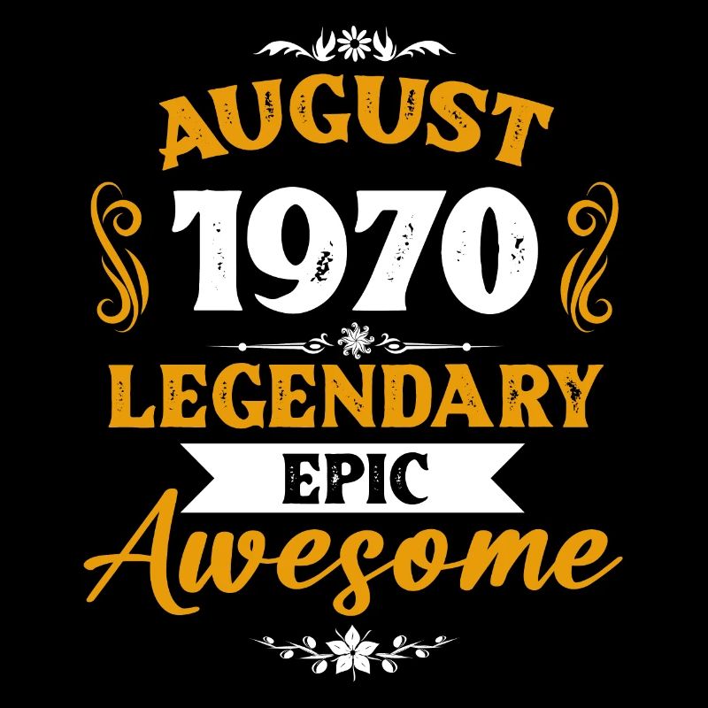 August 1970 Legenden Geburtstag Geschenk