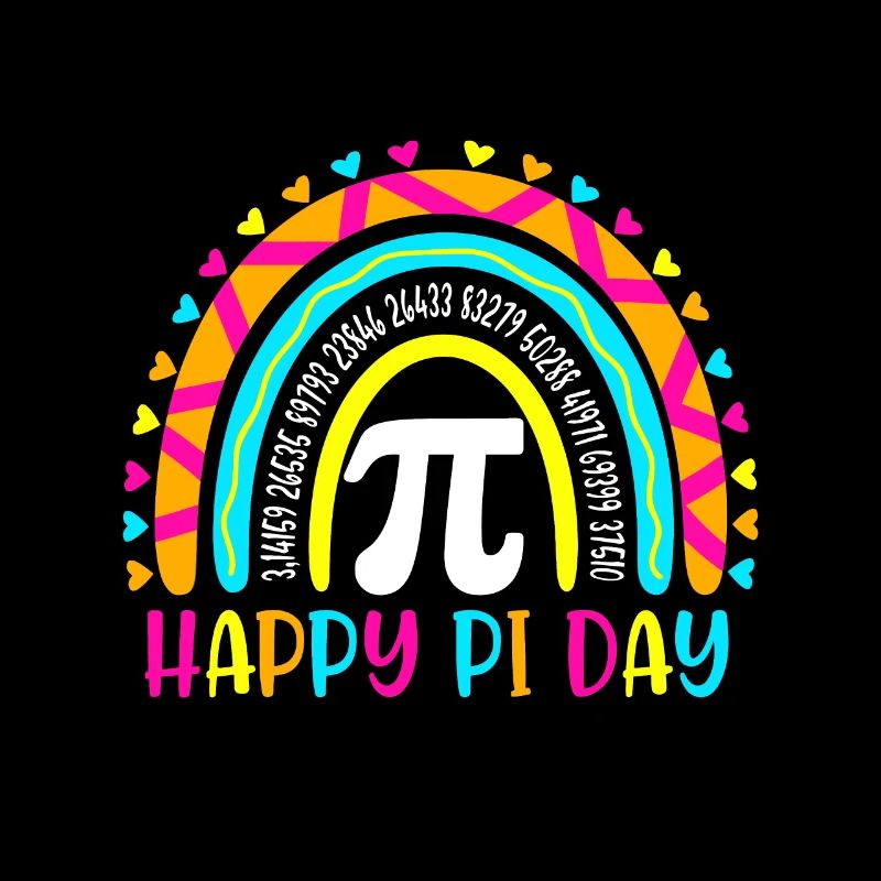 Regenbogen Happy Pi Tag Mathelehrer Jungen Mädchen